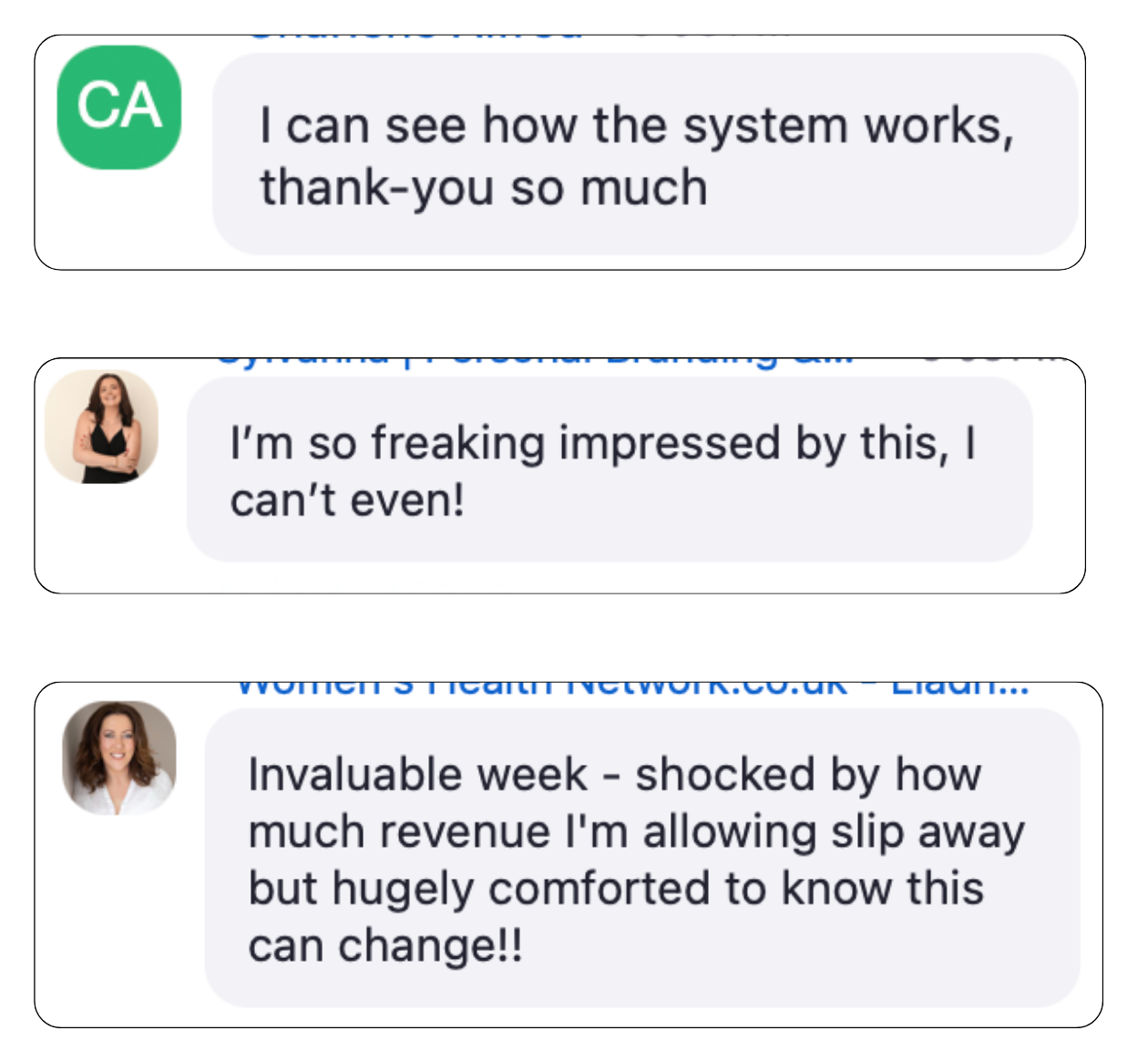 Student sharing 3x results and saying they are so impressed